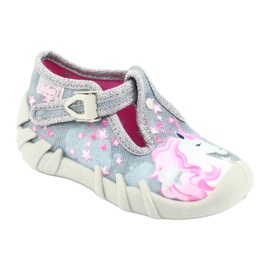 Befado Kinderschuhe 110P363 rosa grau 1