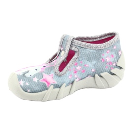 Befado Kinderschuhe 110P363 rosa grau 2