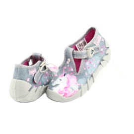 Befado Kinderschuhe 110P363 rosa grau 4