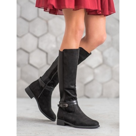 Super Me Elegante Stiefel mit Schnalle schwarz 1