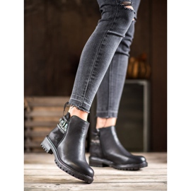 Erynn Niedrige Arbeiter mit dekorativem Gürtel schwarz 2