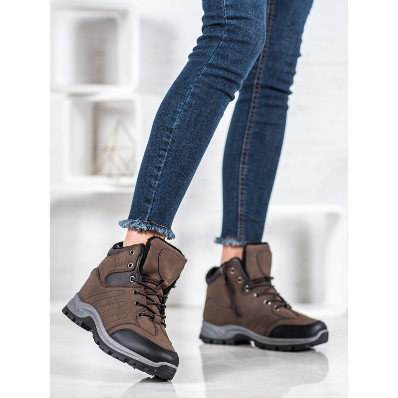 SHELOVET Isolierte Sport-Trapper braun schwarz 1