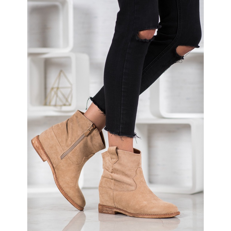 Bella Paris Cowboystiefel auf einem Keil mehrfarbig 1