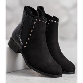 SHELOVET Modische schwarze Stiefel 1