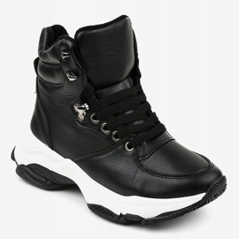 Schwarze Damen-Sneaker mit Isolierung C-3132 1