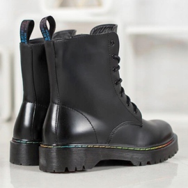 Bella Paris Geschnürte Arbeiter schwarz 1