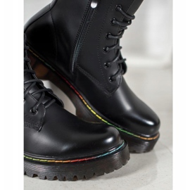 Bella Paris Geschnürte Arbeiter schwarz 2