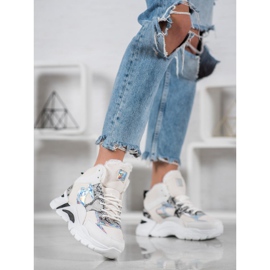 Bella Paris Sneaker mit Holo-Effekt weiß mehrfarbig 1