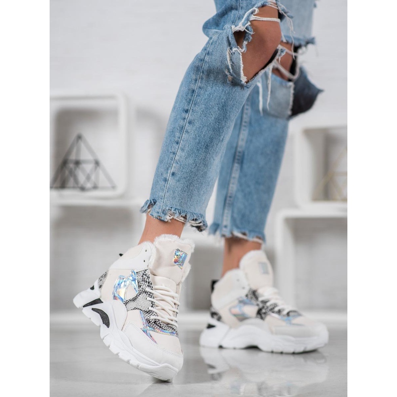 Bella Paris Sneaker mit Holo-Effekt weiß mehrfarbig 1