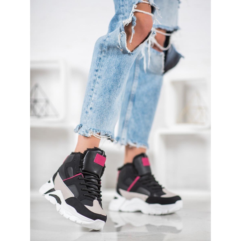 Bella Paris Turnschuhe mit Fell schwarz mehrfarbig 1