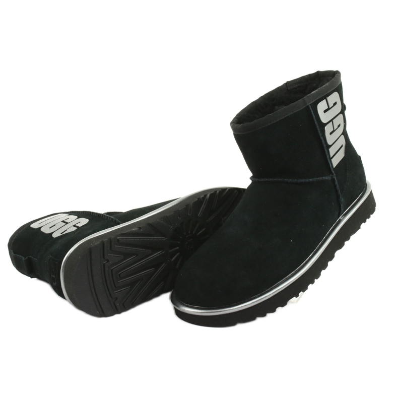 Ugg Classic Mini Ugg Rubber Logo W 1110087-BMT Schuhe schwarz grau 4
