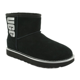 Ugg Classic Mini Ugg Rubber Logo W 1110087-BMT Schuhe schwarz grau 1
