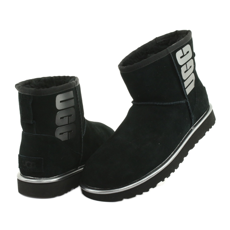 Ugg Classic Mini Ugg Rubber Logo W 1110087-BMT Schuhe schwarz grau 3