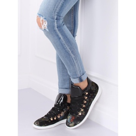 Sneakers aus Samt K1834206 Flores schwarz mehrfarbig 2