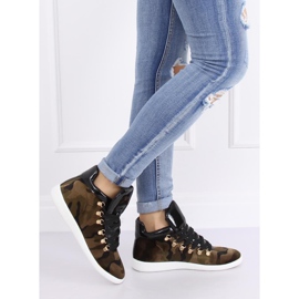 Sneakers aus Samt K1834206 Camuflaje mehrfarbig grün 1