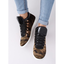 Sneakers aus Samt K1834206 Camuflaje mehrfarbig grün 2