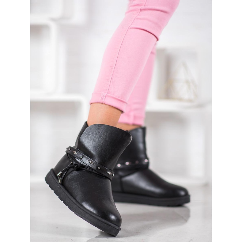 SHELOVET Mukluki mit Öko-Leder schwarz 2