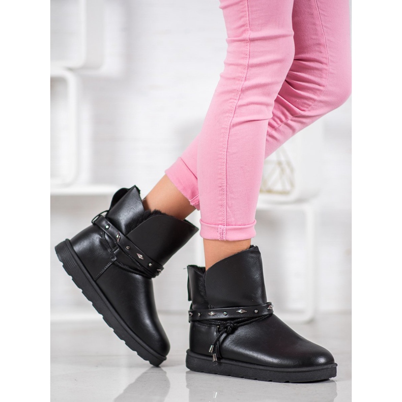 SHELOVET Mukluki mit Öko-Leder schwarz 1