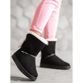 SHELOVET Warmes Wildleder Mukluki schwarz 2