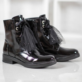 SHELOVET Lackierte Öko-Leder-Arbeiter schwarz 1