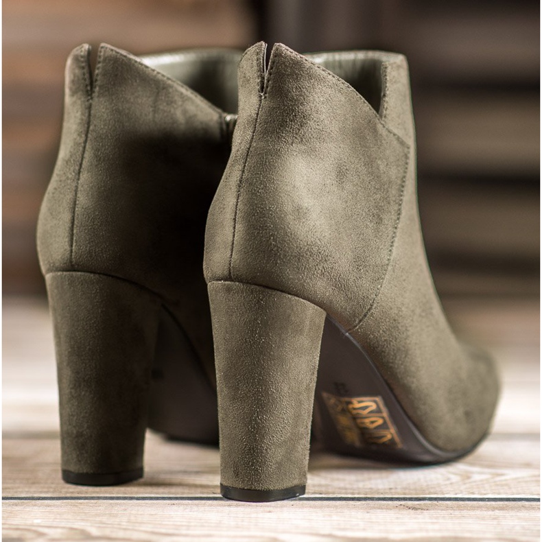 Sexy VINCEZA Wildlederstiefel grün 1