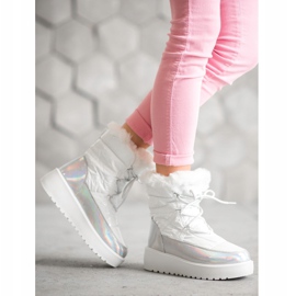 Bella Paris Modische Schneestiefel weiß 1