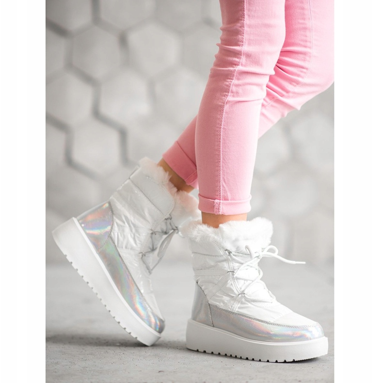 Bella Paris Modische Schneestiefel weiß 1