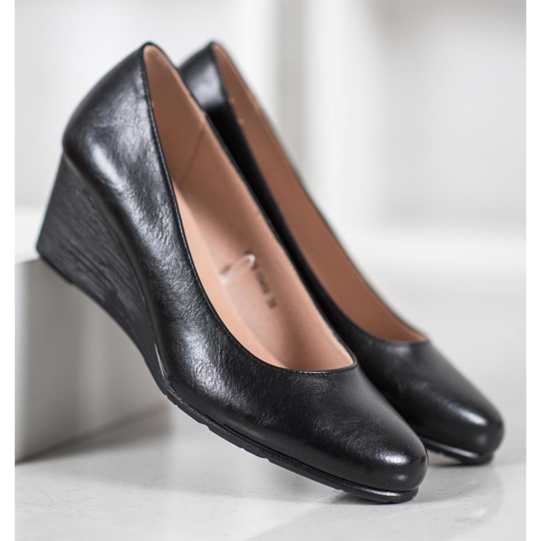 Klassische Pumps auf dem VINCEZA Wedge schwarz 1