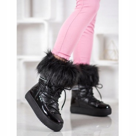 Bella Paris Warme Schneestiefel mit Fell schwarz 2