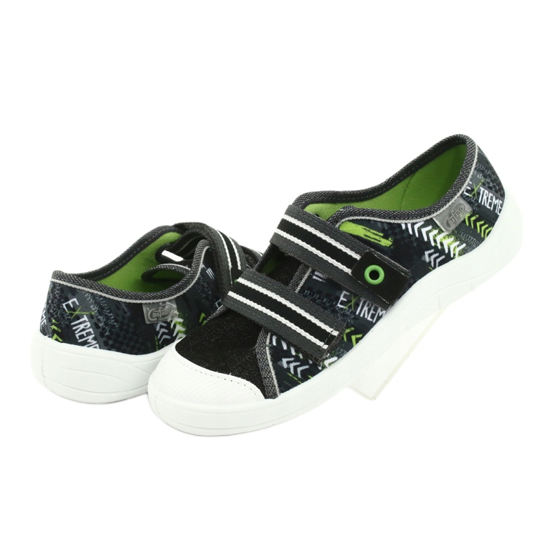 Befado Kinderschuhe 672Y069 schwarz grau grün 4