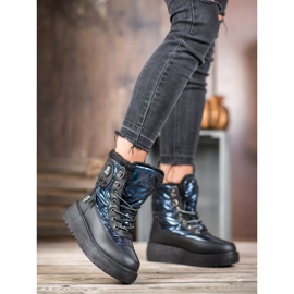 Bella Paris Modische Schneestiefel blau 2