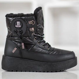 Bella Paris Modische Schneestiefel schwarz 1