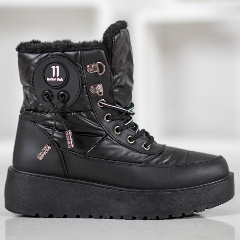 Bella Paris Modische Schneestiefel schwarz 1