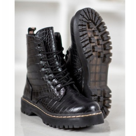 SHELOVET Modische Arbeiter mit Öko-Leder schwarz 2