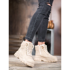 GOLL Warme Sneaker mit Schaffell braun 1