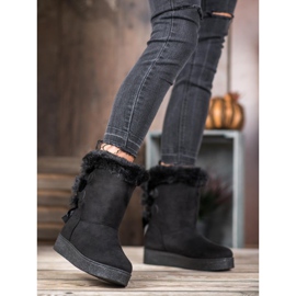 SHELOVET Mukluki mit Schleife schwarz 1