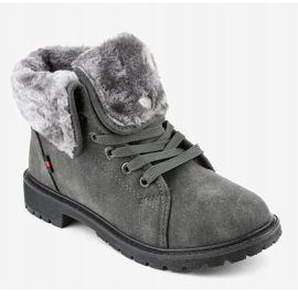 Graue isolierte Damenstiefel TL54-3 1