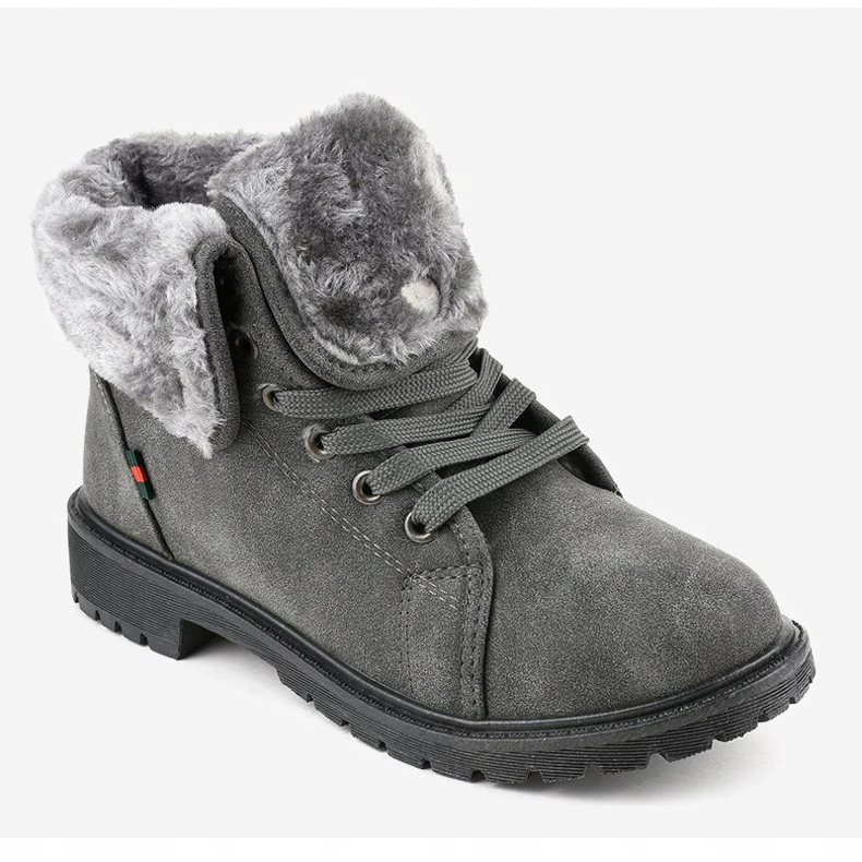 Graue isolierte Damenstiefel TL54-3 1