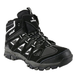 Schwarzer solider, isolierter Herren-Wanderschuh 6282 grau 1