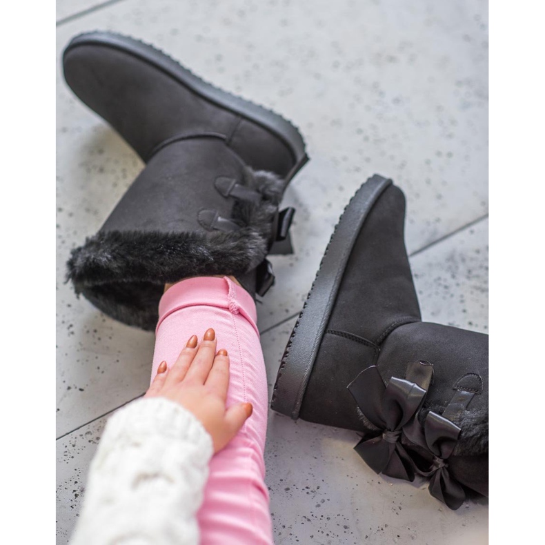 Hoher Mukluki mit Schleifen schwarz 2