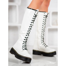 Seastar Schnürstiefel mit Öko-Leder weiß 1