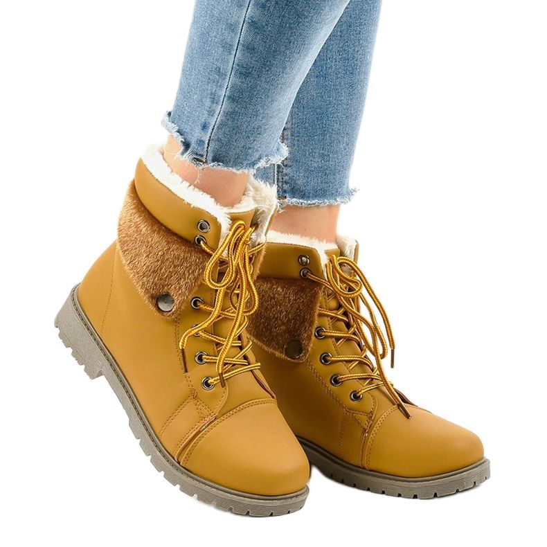 Camel isolierte Stiefel mit Schaffellmantel 20697 braun 1