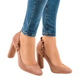 Rosa Wildleder High Heels LE037P 2