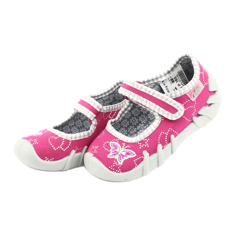Befado Kinderschuhe 109P165 rosa grau 3