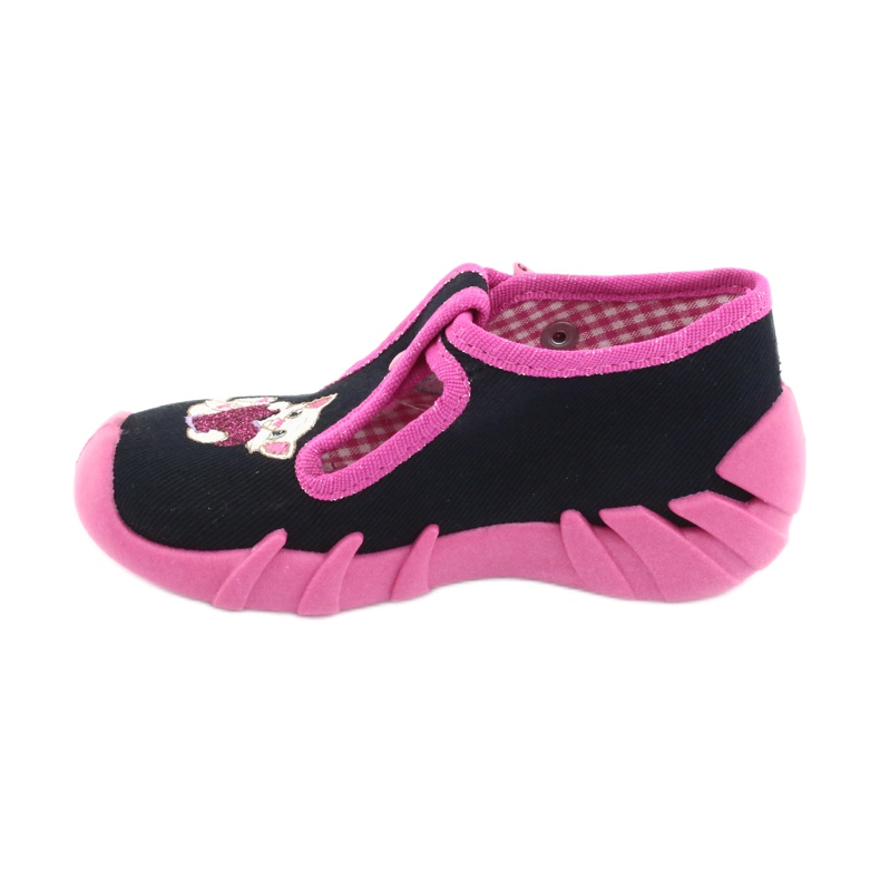 Befado Kinderschuhe 110P336 marineblau rosa 2