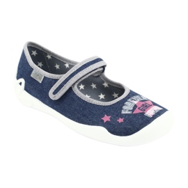 Befado Kinderschuhe 114Y369 marineblau blau grau mehrfarbig 2