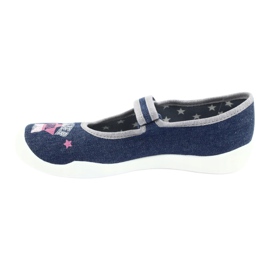 Befado Kinderschuhe 114Y369 blau rosa grau 2