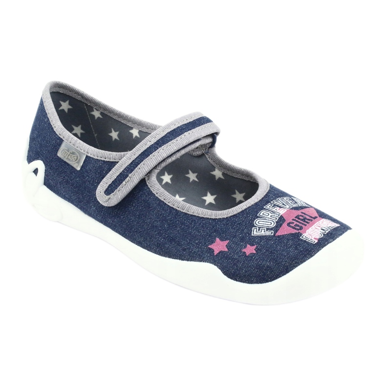 Befado Kinderschuhe 114Y369 blau rosa grau 1