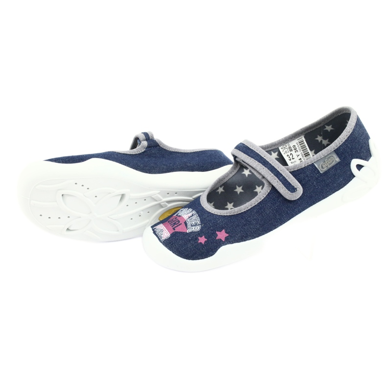 Befado Kinderschuhe 114Y369 blau rosa grau 5