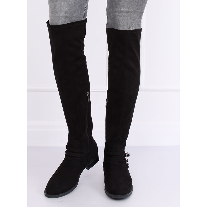 Schwarze Wildlederstiefel K1807811 Negro 1